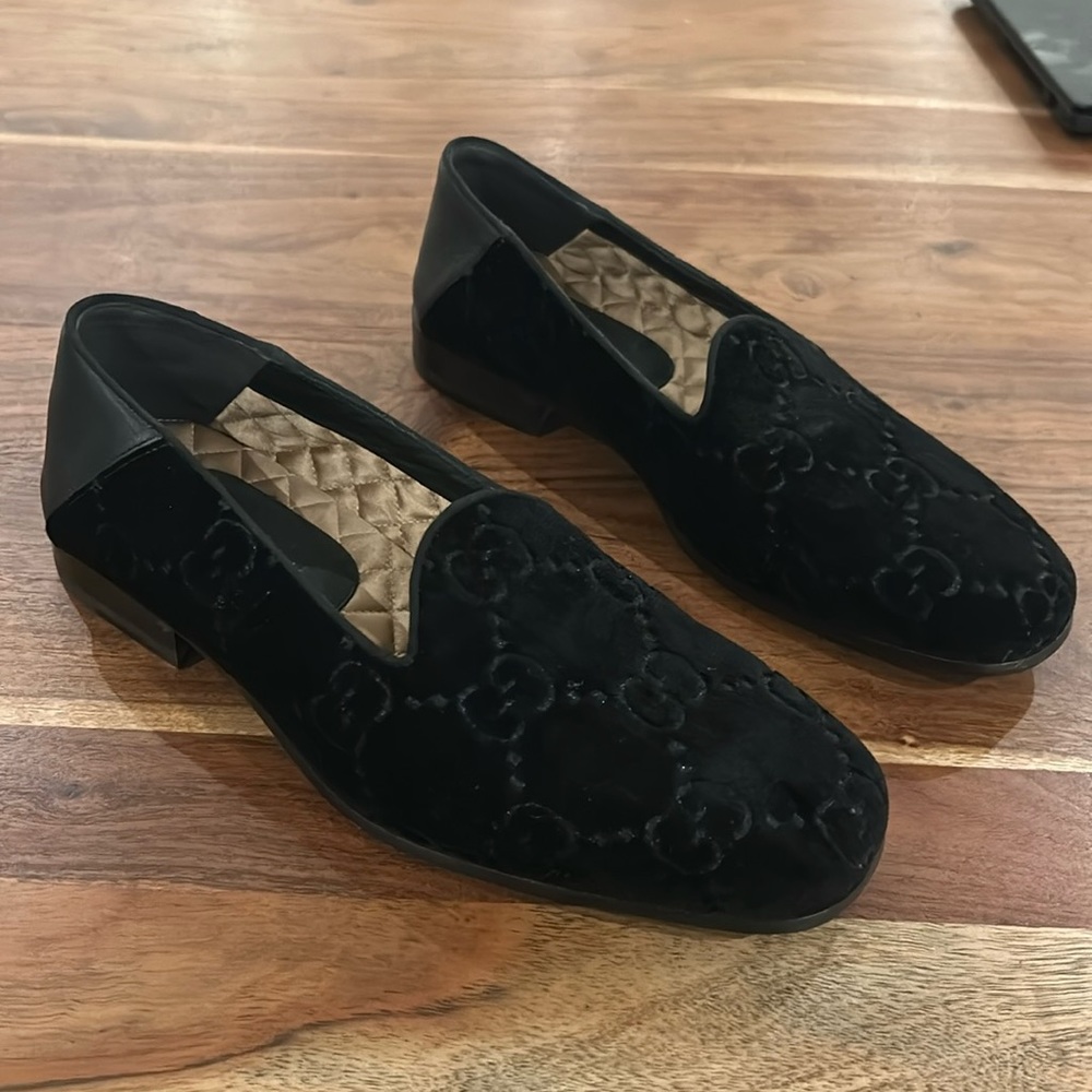 Gallipop GG Velvet Gucci Loafers